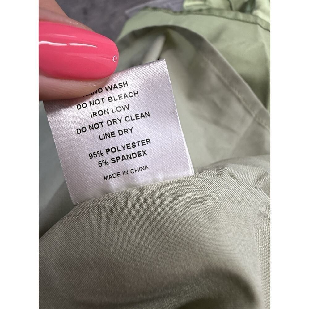 NWT Danielle Guizio Green Ruched Satin Mini Dress L Adjustable Straps Clubwear - Picture 12 of 13